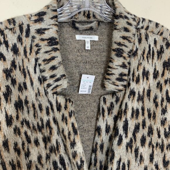 Maurices Womens M NEW Faux Fur Coat Jacket Blazer Animal Print Mobwife Old Money - Picture 5 of 15